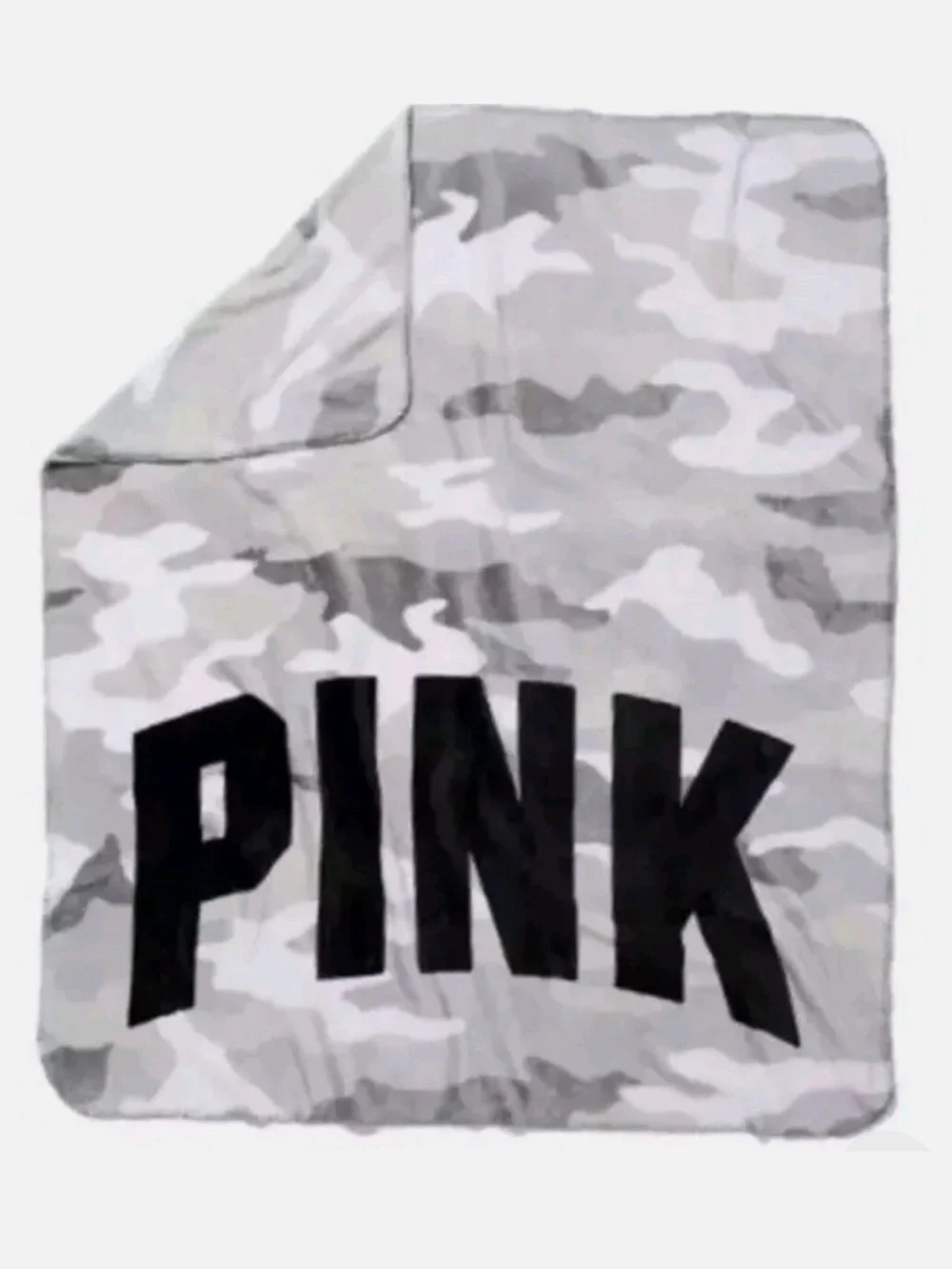 Vs PINK camouflage throw blanket